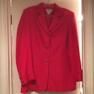 Newport News red silk blazer